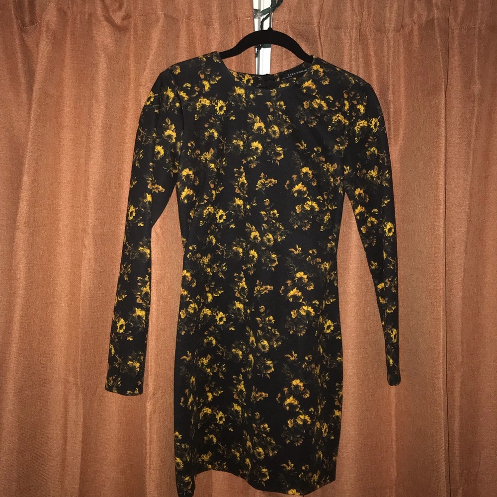 Zara floral mini dress